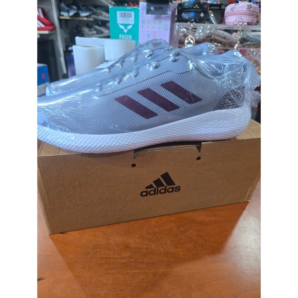 Adidas Impulse Syn 3.0 Mens Running Shoes Grey Burgundy JJ5328 Size 9.5